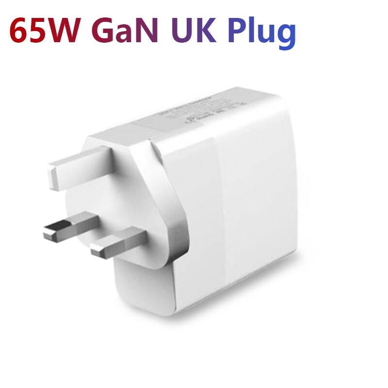 65W Quik Charge 3.0 PD Fast Charging Adapter Universal Type C GaN Charger For iPhone Mobile Phone Samsung Xiaomi US EU UK Plug: White / UK GaN Charger