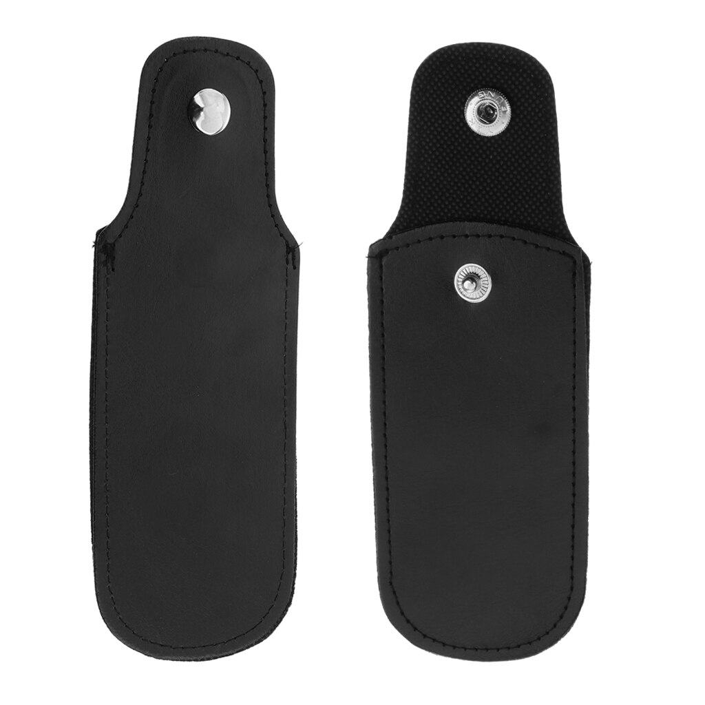 Funda de armónica para armónica, 2 uds., 10 agujeros, de cuero, para piezas de armónica, color negro