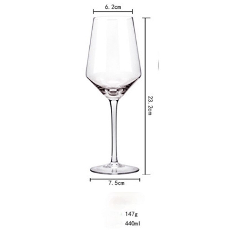 Bicchieri da vino in cristallo in stile europeo calice di Brandy bicchiere da Tequila colpi bicchieri da Cocktail bicchiere da cucina Bar da pranzo: 440ml