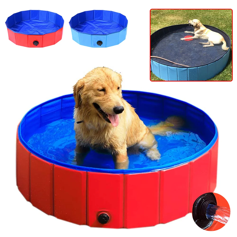 Pet Pool Portable Swimming Tub Foldable Dog Bath Foldable Pet Bathing Tub Dog Bathtub Outdoor Indoor Collapsible Bathing Pool