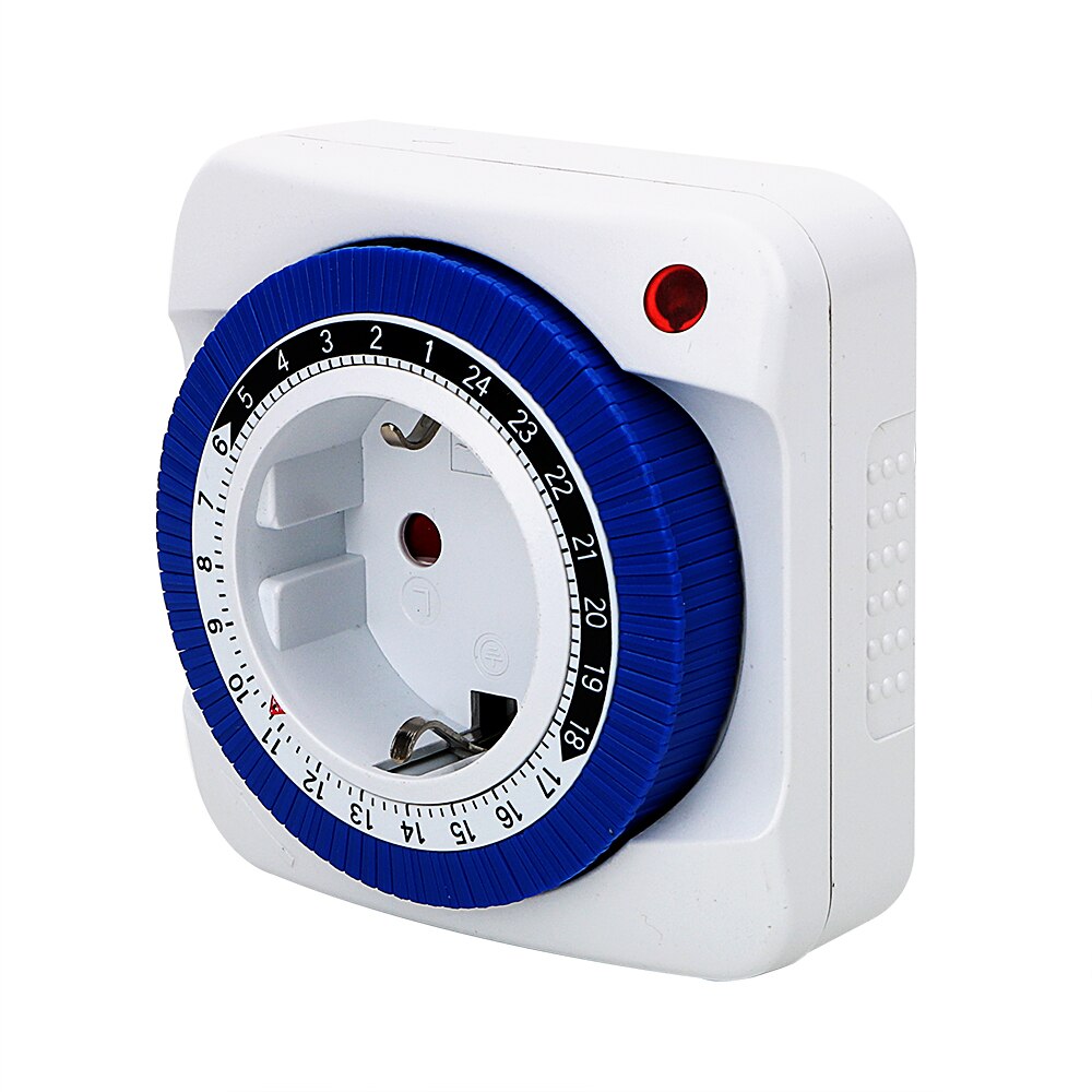 EU Plug Socket With Timer 220V 24 Hours Plug-in Mechanical Timers Energy Saving Power Switch Control