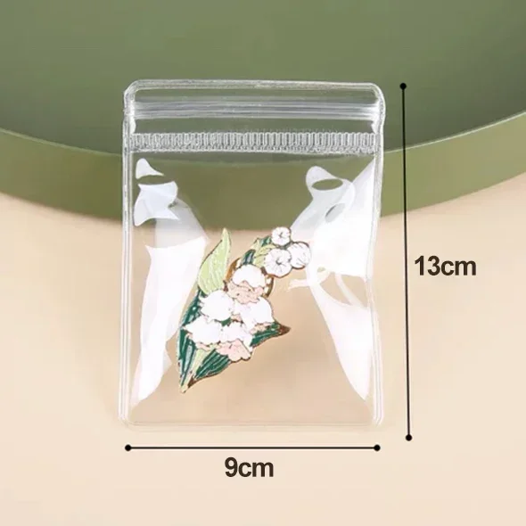 10/50 sztuk przezroczysty PVC organizer na biżuterię woreczki torby antyoksydacyjne kolczyki wisiorek naszyjnik bransoletka pudełko do przechowywania