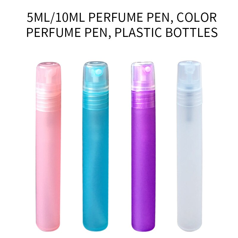 5ml lyserøde hvide blå klar plast parfume spray flaske prøve tåge sprayer forstøver parfume flaske