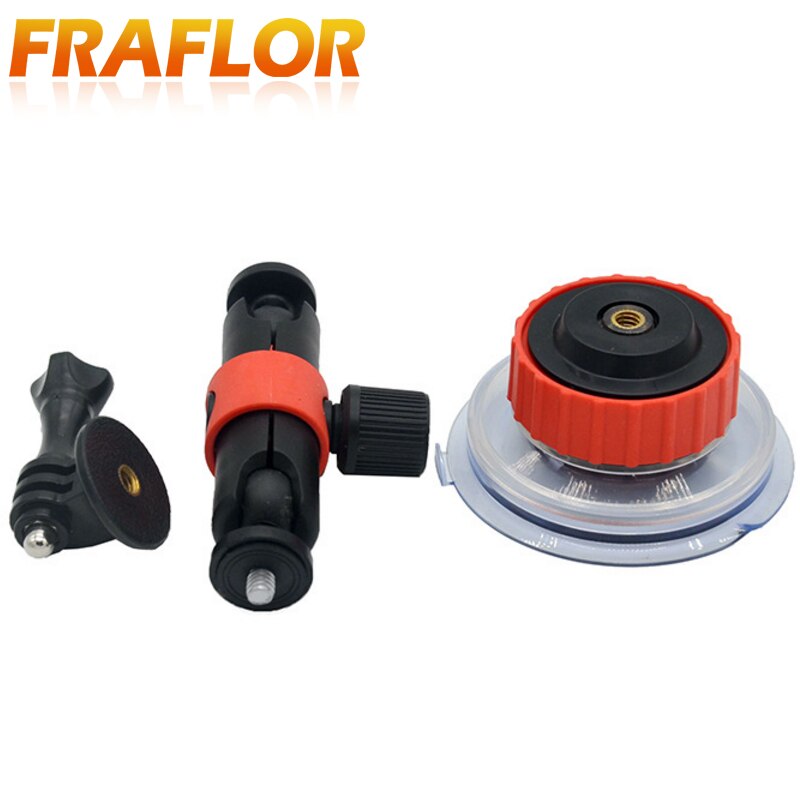 Gopro auto rode zuignap adapter raamglas houder statief voor gopro hero 4 3 2 sjcam  sj4000 xiaomi yi camera accessoires