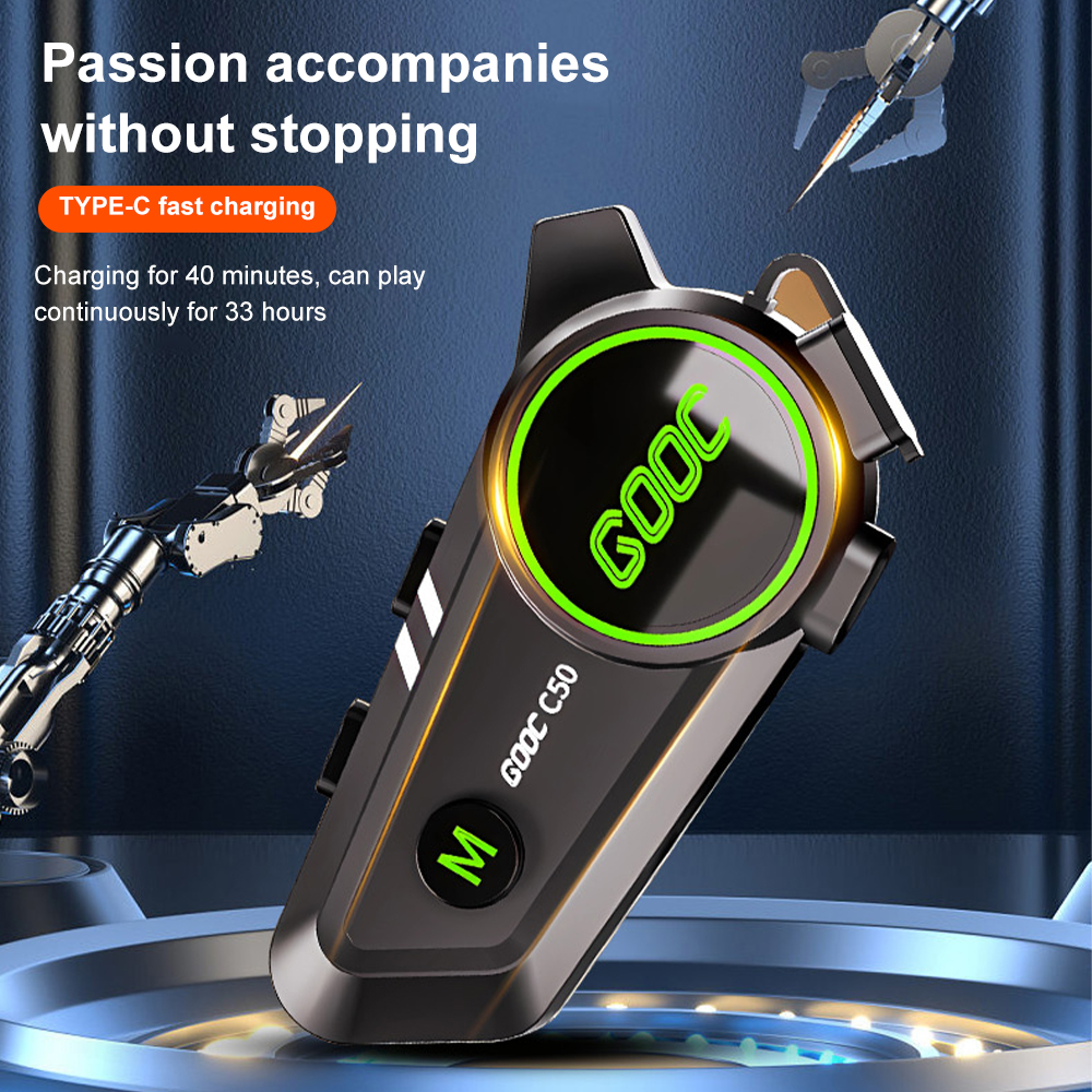 Motorhelm Headset 3d Surround Heavy Bass Stereo Bluetooth Handsfree Bellen Waterdicht Met Tri-Color Omgevingslicht