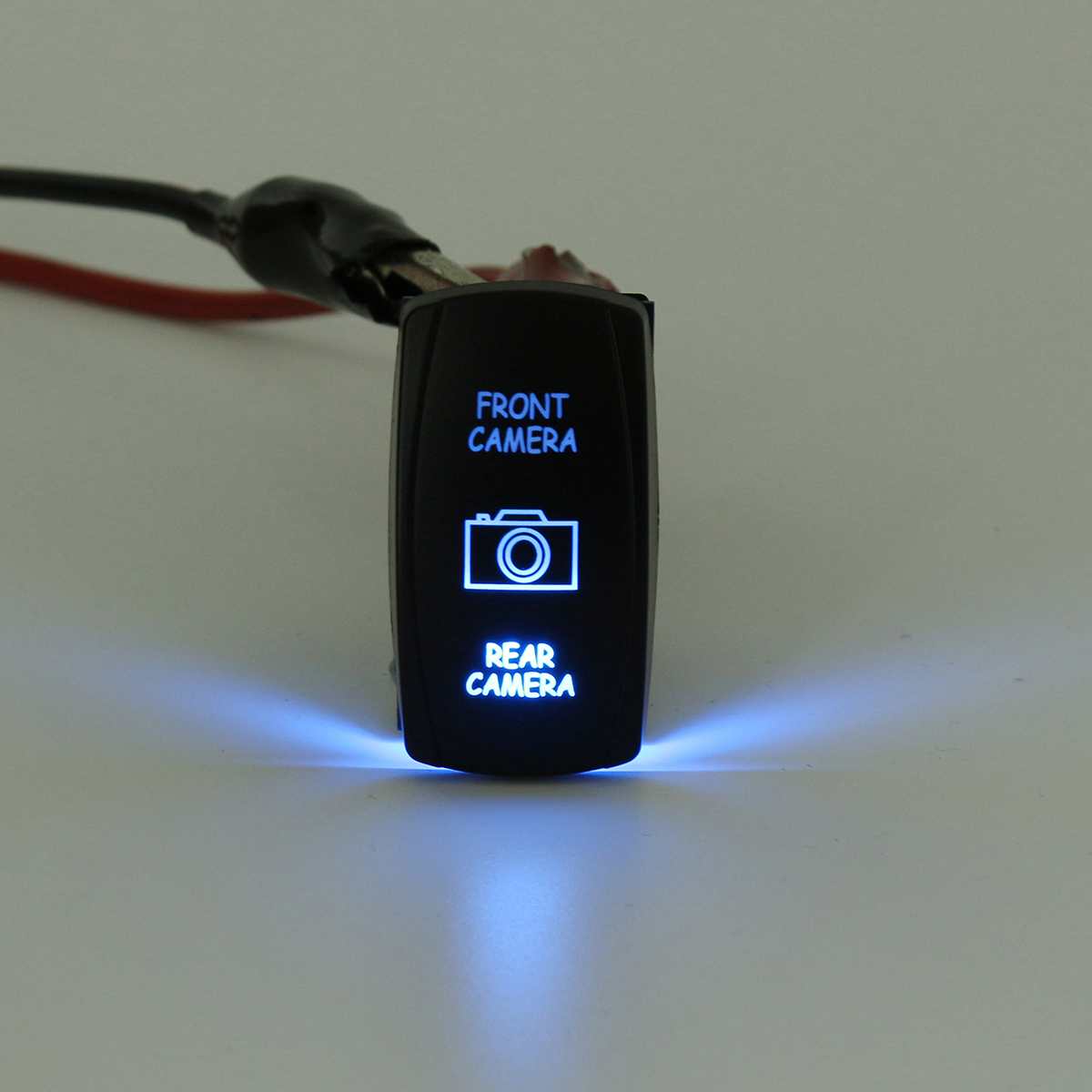 Universal Car 12V 7 Pins FRONT CAMERA REAR CAMERA Switch LED DPDT ON-OFF-ON Rocker Switches RV Boat