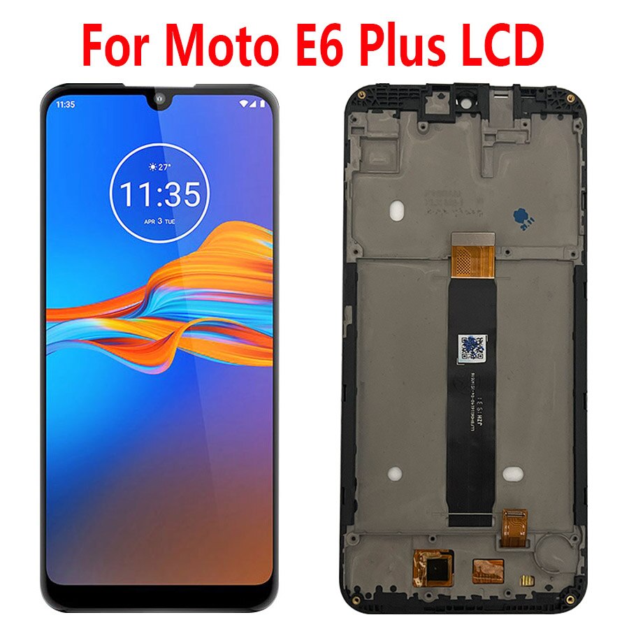 6.1 "originale per Motorola Moto E6 Plus Display LCD Touch Screen Sensor Digiziter Assembly sostituisci per Moto E6 Plus con telaio