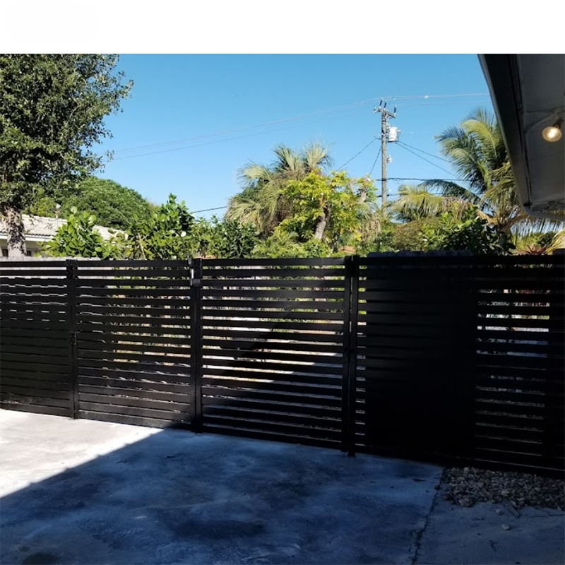 Panneau de clôture extérieur en aluminium en métal noir, service de modélisation 3D, offre spéciale