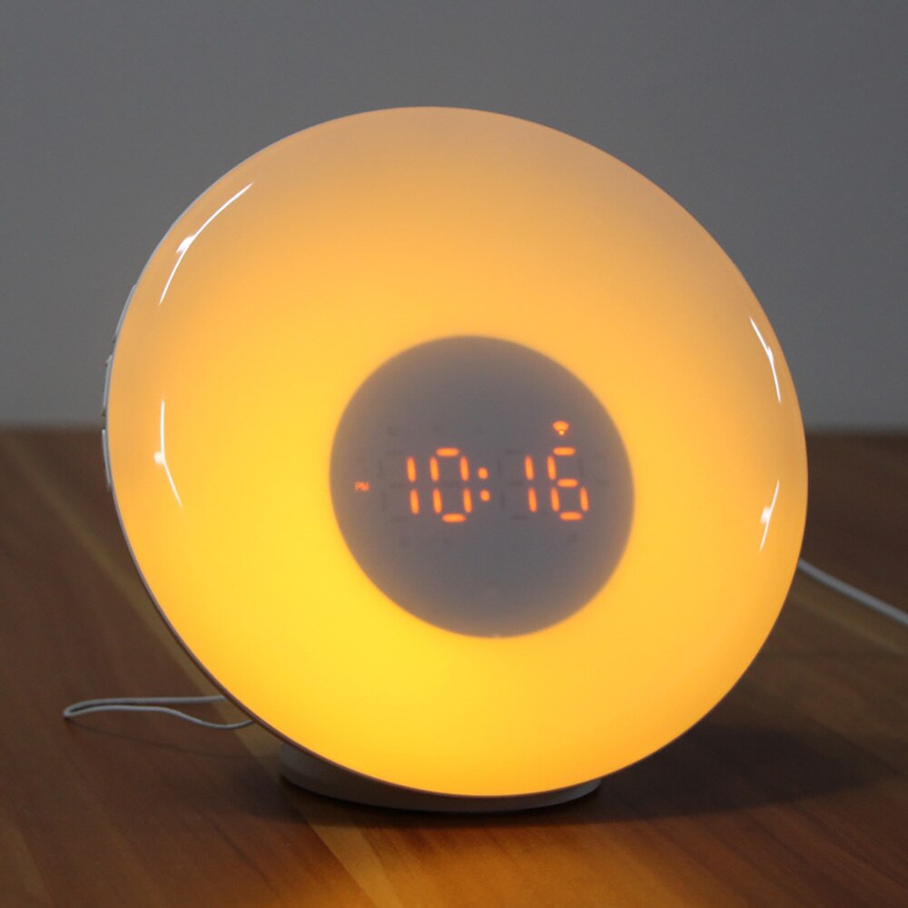 WiFi inteligentny budzik budzik z 7 kolorami wschód/zachód słońca inteligentne życie aplikacja Tuya współpracuje z Alexa Google Dom