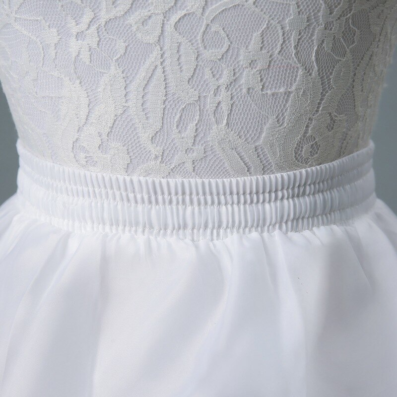 White Petticoat Train Crinoline Underskirt 3-Layers 2 Hoops Petticoat For Wedding Dresses Bridal Gowns CQ005
