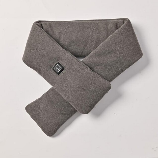 Écharpe chauffante USB améliorée pour garder au pendant la conduite, écharpe chauffante intelligente, solide, équipement de Massage d&#39;extérieur, hiver: grey