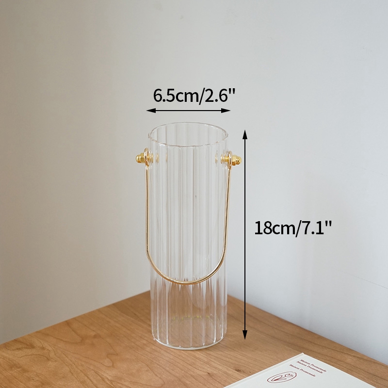 Palermo Medium hoogte 25cm diameter 9cm Gold Fidrio Glas