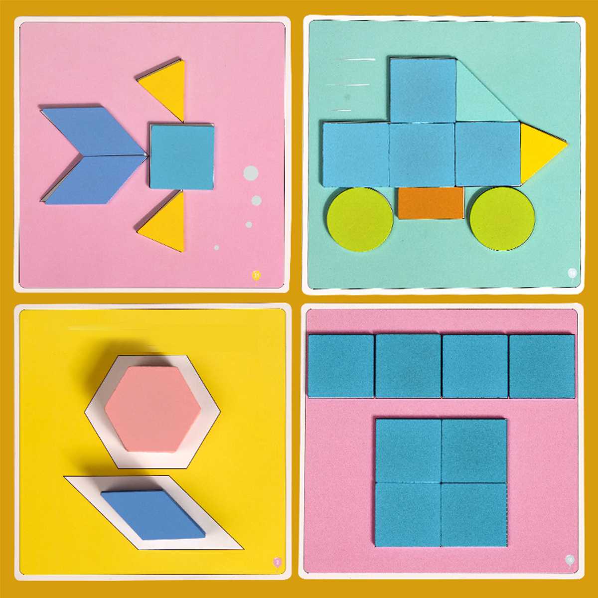190 stuks puzzels  +18 panelen houten geometrisch bord puzzel tangram legpuzzel bord speelgoed baby vroeg educatief leerspeelgoed voor kinderen