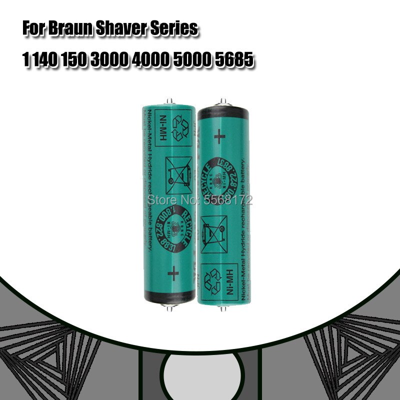 Braun rakapparat batteri 150s-1 320s-4 380s-4 390cc-4 350cc-4 330 1.2v ni-mh uppladdningsbart batteri för fdk