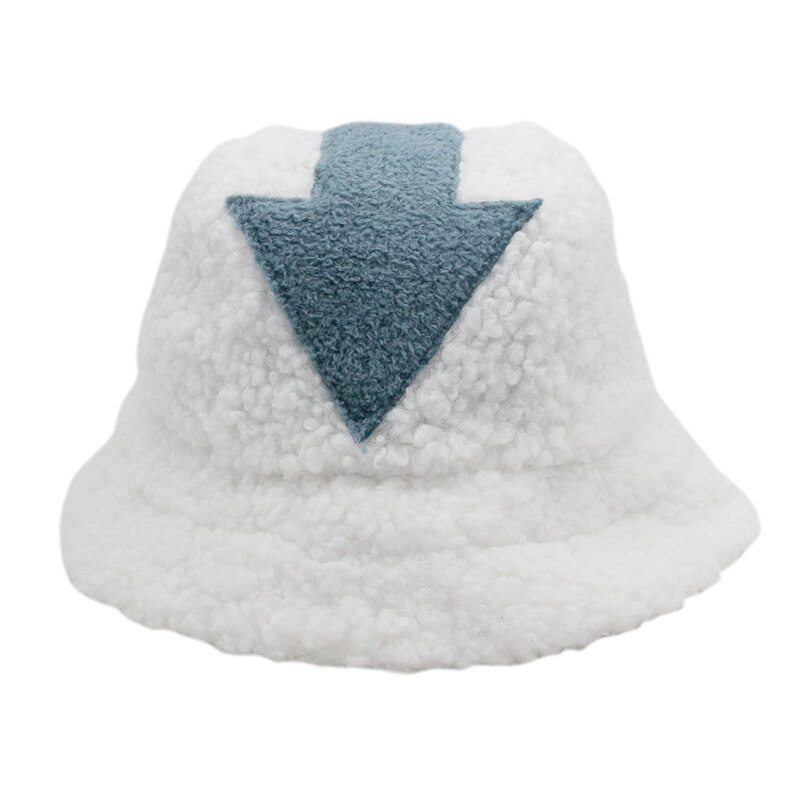 Winter Bucket Hat Hip Hop Lamb Wool Fishing Cap Bucket Hat Plaid Warm Men Women Wool Hat Tide Flat Top Hats: 02