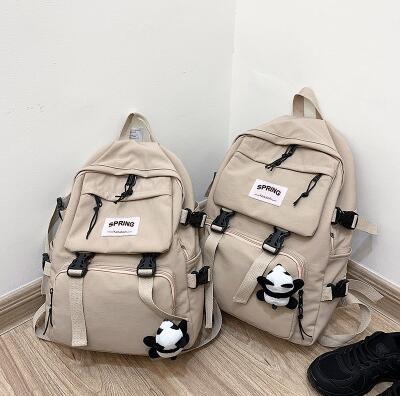 Sac à dos coréen grande capacité pour femmes, , poupée Panda, dessin animé, décontracté, Harajuku, chic, Ulzzang, Vintage, Punk, mignon: 5 / 14 Pouces
