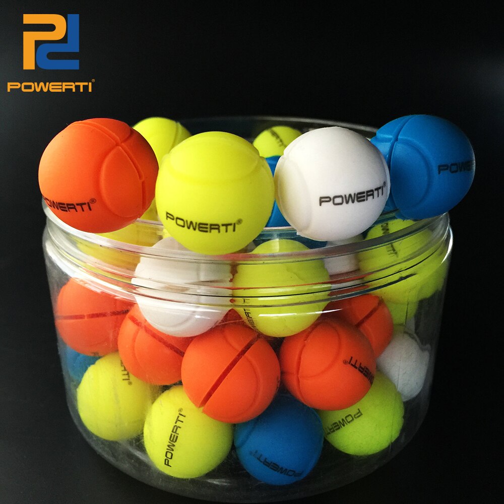Powerti 8 unidades/pacote bola tênis amortecedor de vibração reduzir choque para esporte raquete de tênis amortecedor 4 cores