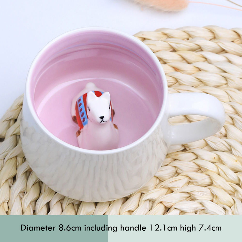 Taza de cerámica con forma de Animal en 3D para café, Panda, vaca, variedad de animales tridimensional, de cumpleaños