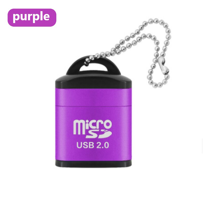 mini lettore di schede USB 2.0 ad alta velocità TF adattatore per scheda di memoria micro SD per computer desktop taccuino computer portatile cartuccia micro SD USB: Viola