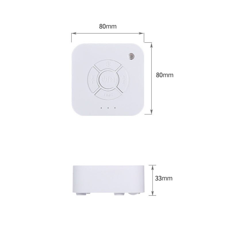 Hvid støj sovemaskine bygget -in 800 mah instrument usb genopladelig/timing/musik til at sove & afslapning til baby/voksen
