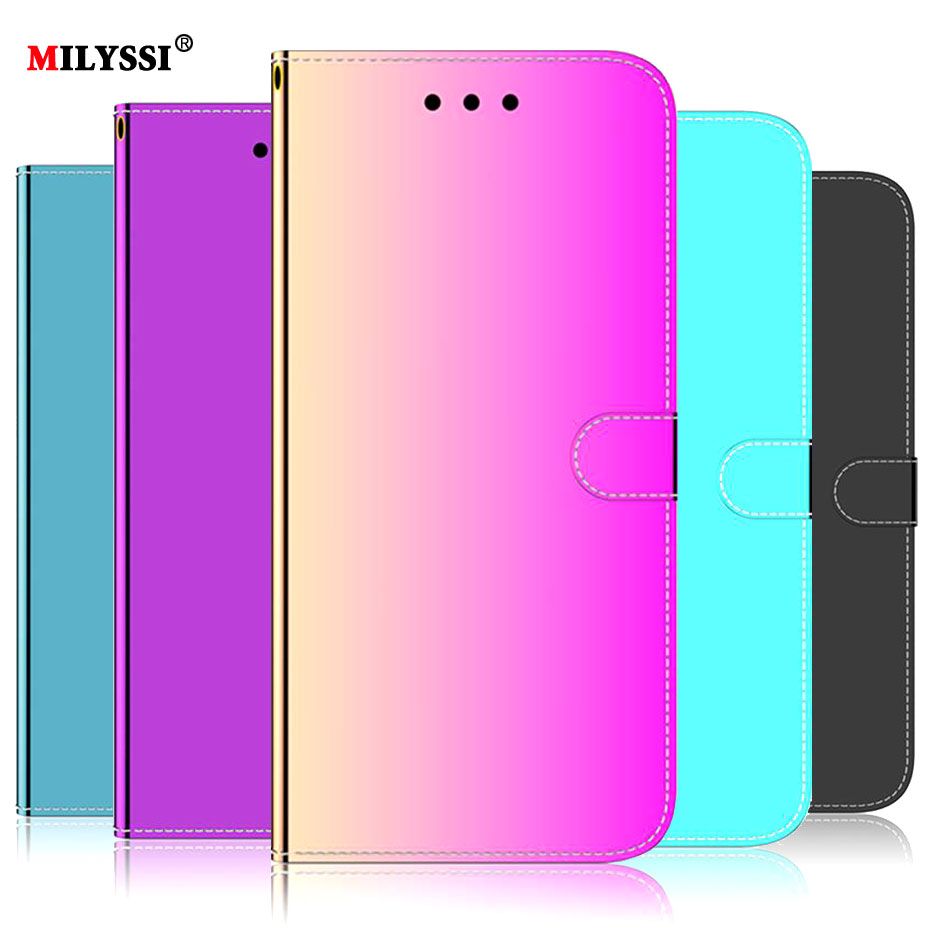 Glad oppervlak spiegel flip leren hoesje voor nokia 2.3 telefoonhoesje voor nokia 2.3 cover luxe flip portemonnee hoesje