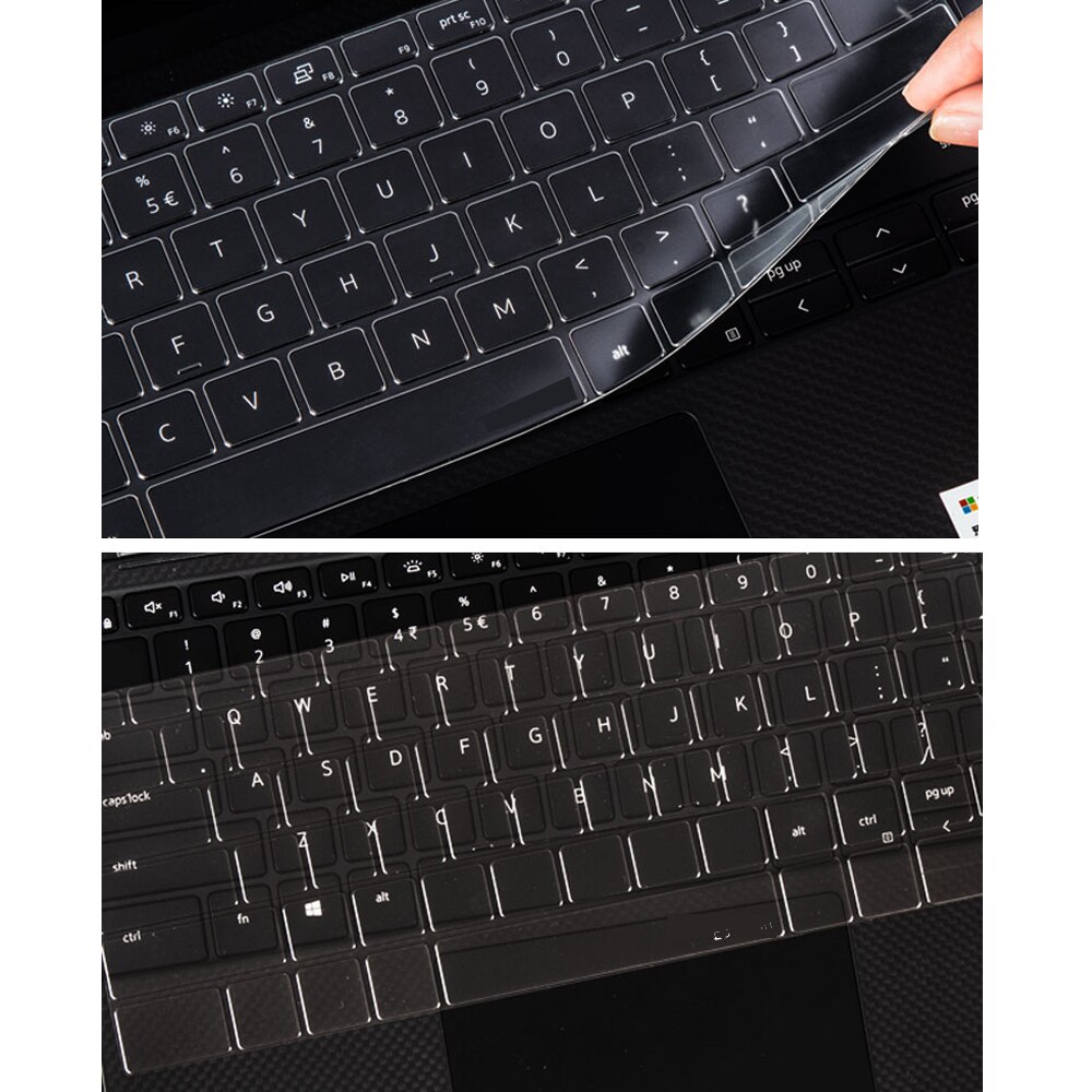 Funda transparente de silicona para teclado, nueva funda transparente para Dell XPS 13, , 9300, 13,4, 9365, 9360 pulgadas con 15, 13,3, y 9570 7590, tamaño suave de TPU