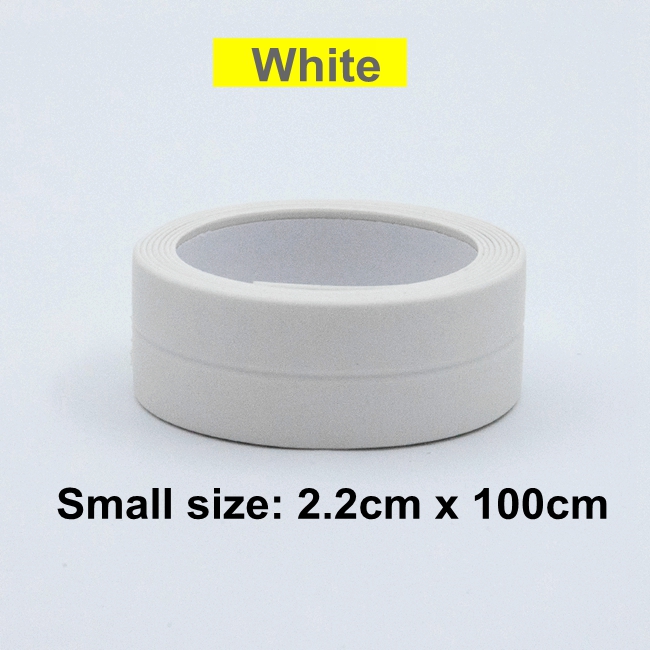 3.2M Kitchen Toilet Waterproof Mildew Proof Tape Gap Sealing Strip Waterproof Strip Bathroom Toilet Gap Wall Corner Tile Tape: 2.2x100cm White