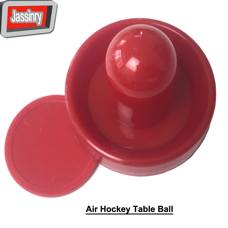 red plastic Air Hockey Table Accessories 76mm Handle Goalies 52mm Puck Ball Felt Pusher mallet Adult Table games