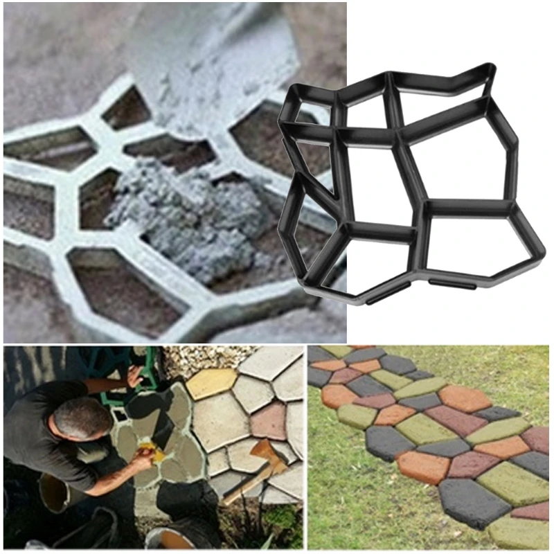 Steinpflasterform Beton Trittweg Pflasterstein 9 Gitter DIY Auffahrt Garten