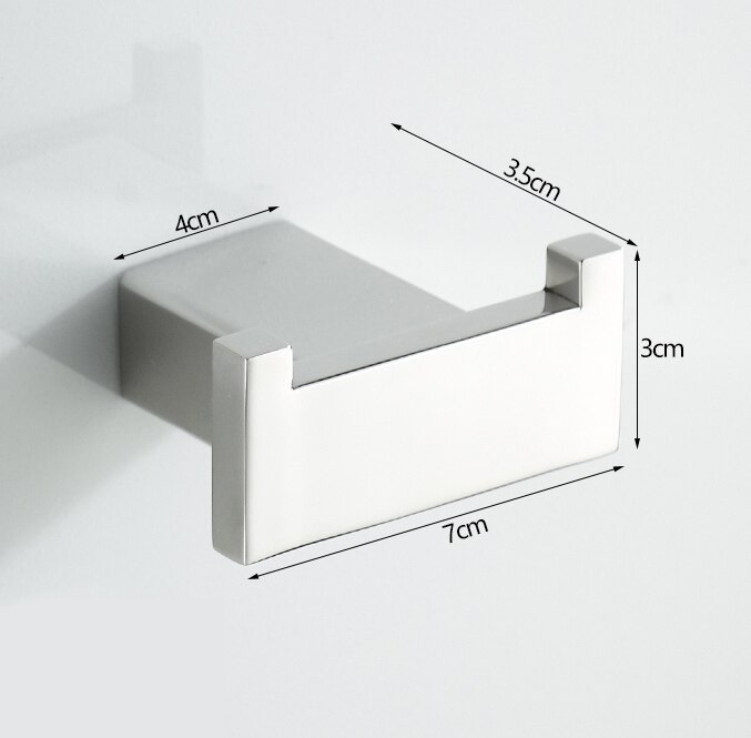 Chrome Polished Stainless Steel Single Robe Hook Wall Mounted Towel Hook Clothes Hook Bathroom Hardware: Q style