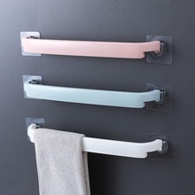 Plastic zelfklevende Handdoekenrek Muur gemonteerde Badkamer Frame Adhesive Badkamer Plank Hanger Toiletrolhouder toiletpapier