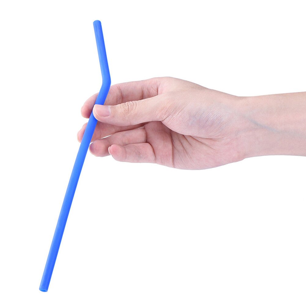 Paille à boire en silicone sans caoutchouc, , ensemble Flexible de , réutilisable, longue avec brosses de nettoyage