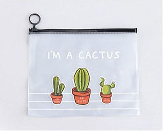 Large Transparent Pencil Case Cute Kawai Cactus Pencil Bag Pen Box For Boys Kids Korean Stationery Office School Supplies: 3