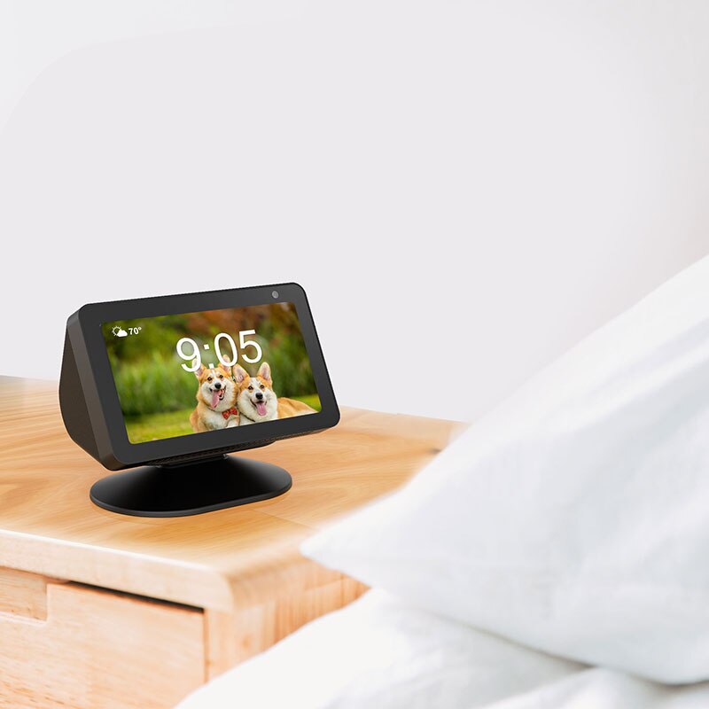 PlusAcc-soporte magnético para Echo Show 8 5, 1. ª y 2. ª generación, con función de inclinación giratoria ajustable para obtener una buena visualización/ángulo de la cámara