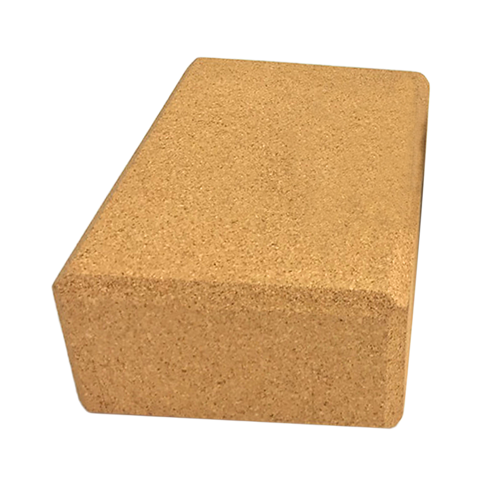 Lightweihgt Eco-friendly Yoga Block Cork Wood Yoga Brick Soft High Density Yoga Block to Support Poses Fitness Equipment: 1pc