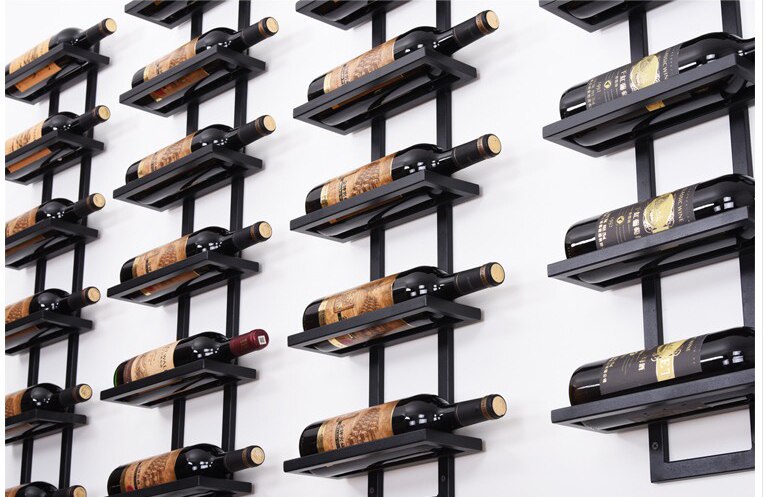 Ferro moderno parede-montado vinho titular simples pendurado vinho rack titular ferro arte vinho suporte gabinete plano/inclinado tipos 2-6 garrafas