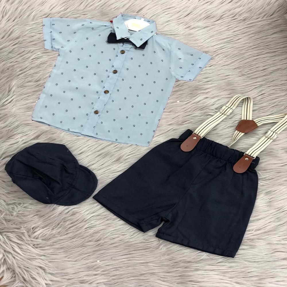 Size Kleding Sets Vier Stukken Hoed Gratis 9M 12M 18M 24M Jongens Kleding Sets Voor De Zomer tiener Jongens Kleding Kleding
