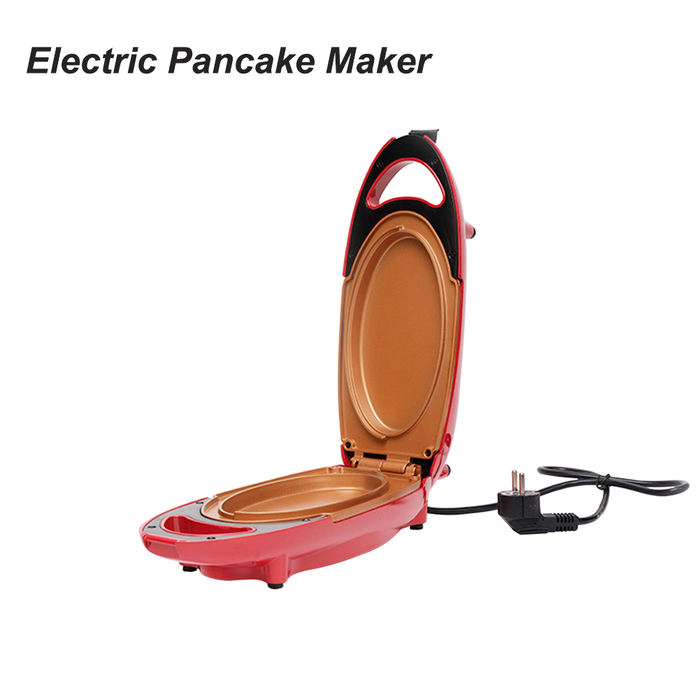 Husholdning elektrisk pannekakemaskin mini bakepanne ellipse pizza maker frokostkakemaskin 220v eu plugg