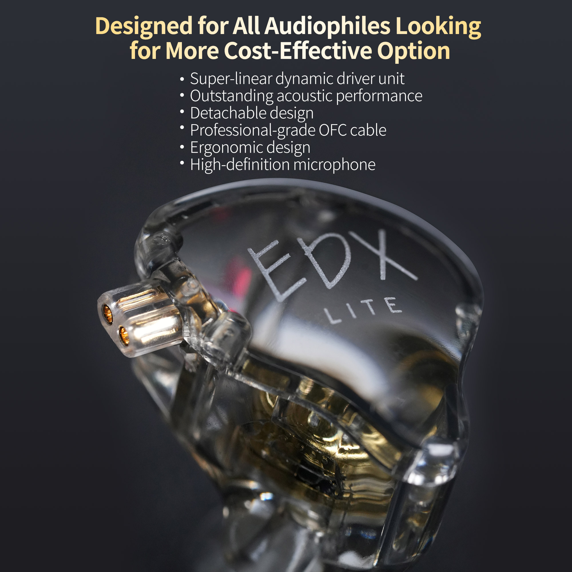 KZ-EDX Lite Stereo Bass Muziek Oordopjes Hifi Oortelefoon In Ear Monitor Podium Live Koptelefoon Sport Gaming Headsets
