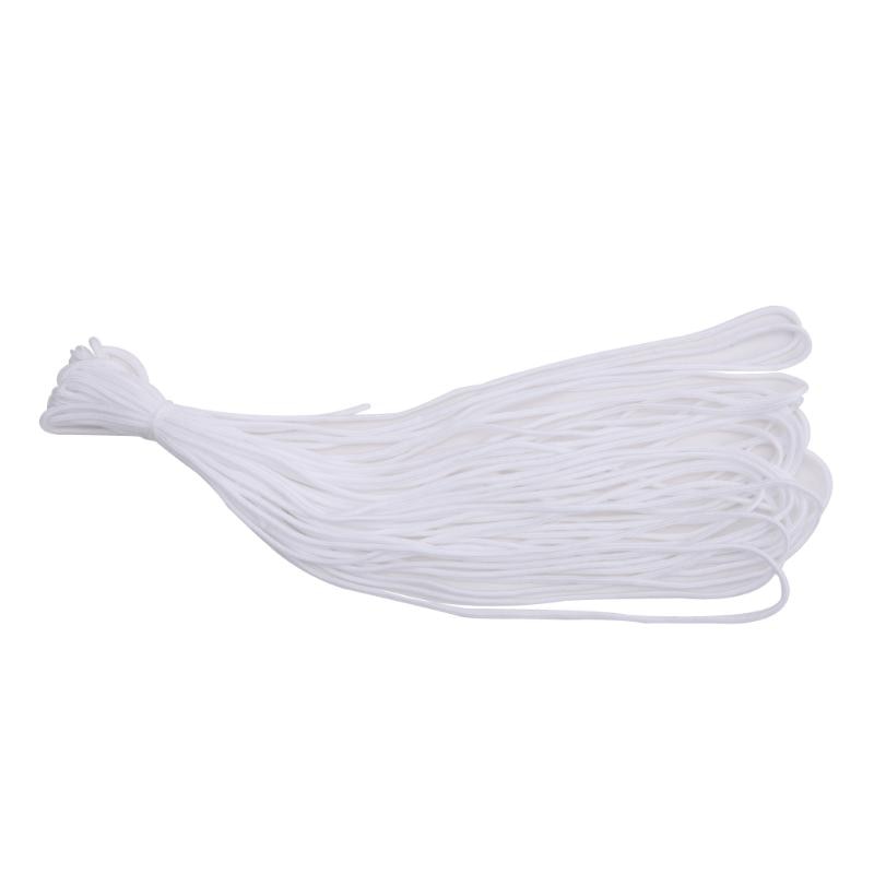 Paracord-Cuerda de paracaídas para acampar, cuerda de 2mm, 50 pies, 15M, núcleo de un soporte, cordones de cuerda, escalada, senderismo, accesorios al aire libre: Blanco