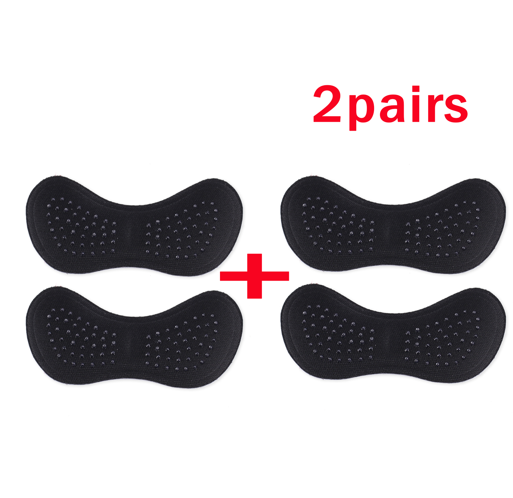 Autocollants de talons en éponge 4D, tampons doux demi-taille, antidérapants, chaussures à talons hauts de taille réduite, 2 paires: 04 / 7mm
