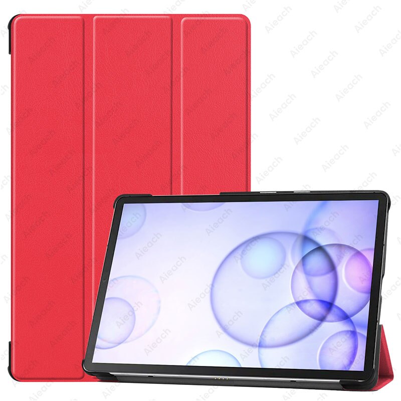 For Samsung Galaxy Tab S6 10.5 SM-T860 SM-T865 Case Magnetic Stand Cover For Galaxy Tab S6 10.5 Tablet Case Funda Capa: Red