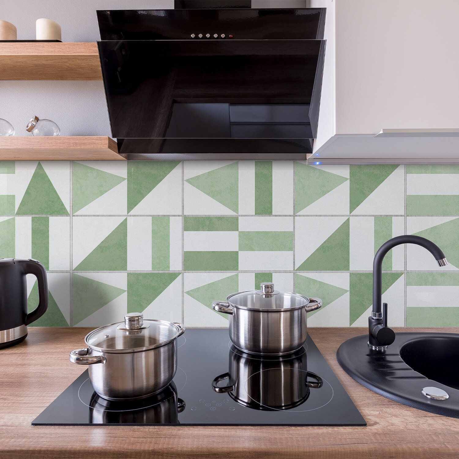 geometric wall renovation Decor sticker PVC self-adhesive wall sticker 30x15cm brick stickers tile sticker