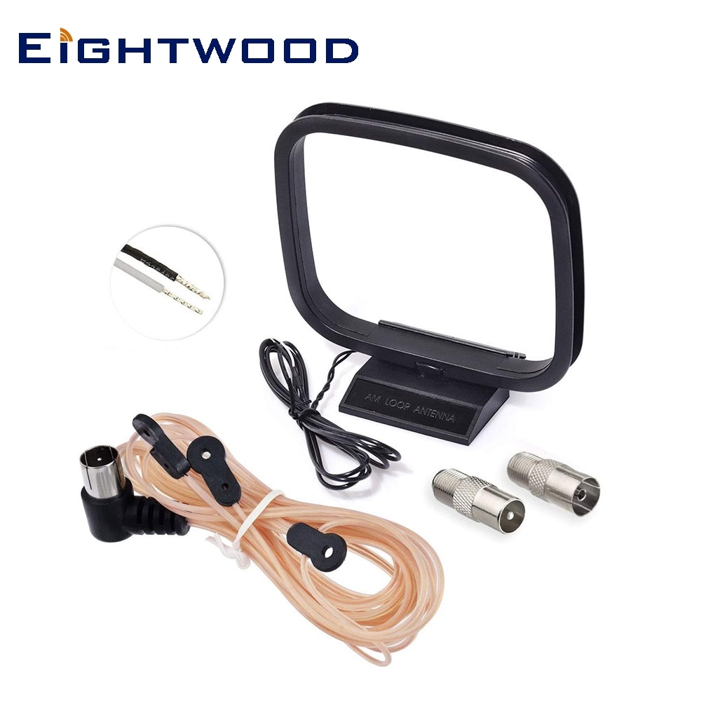 Eightwood FM Dipole Radio Antenna AM Loop Antenna for Denon Pioneer Onkyo Yamaha Marantz Indoor Bluetooth Stereo Receiver