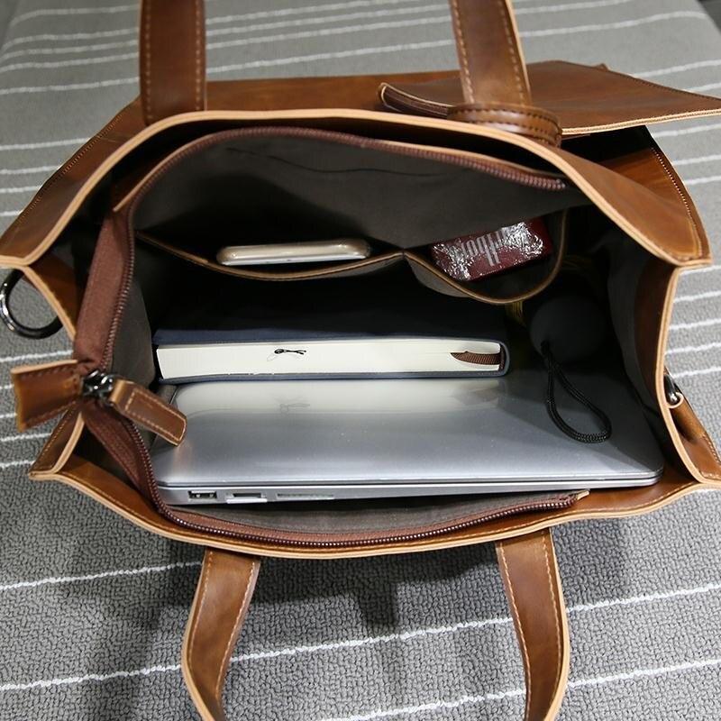 Vintage Men's Briefcase Computer Laptop Handbag Business office Vintage bag Casual computer laptop Bag bag