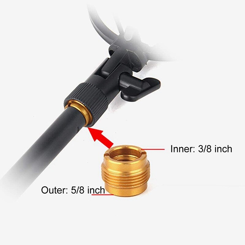 12 stück gewindemutter-adapter für mikrofonklemmen und mikrofonstative, gold und silber