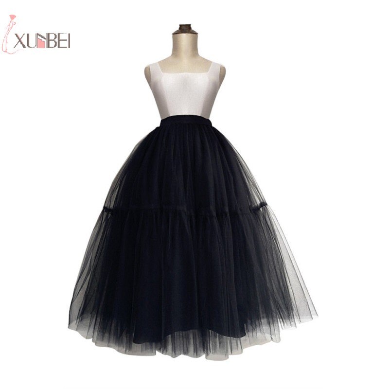 Schwarz Lange Hochzeit Petticoat Tüll Felsen Brautkleid Ballkleid Unterrock Hochzeit Zubehör
