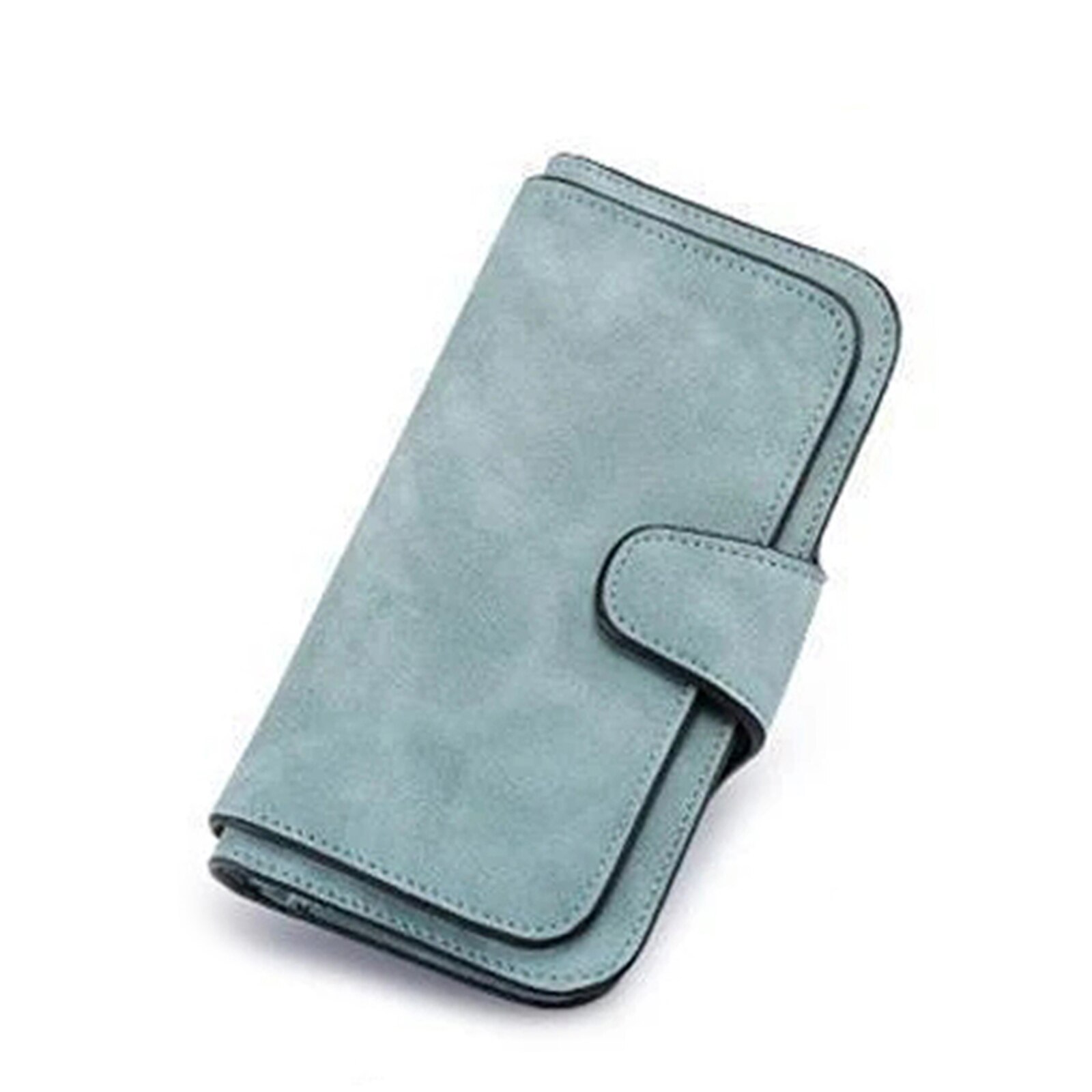 Portfel damski torebka o dużej pojemności długi tri-zginać multi-kieszeń damski wielofunkcyjny portfel robić przechowywania KQS8: zielony