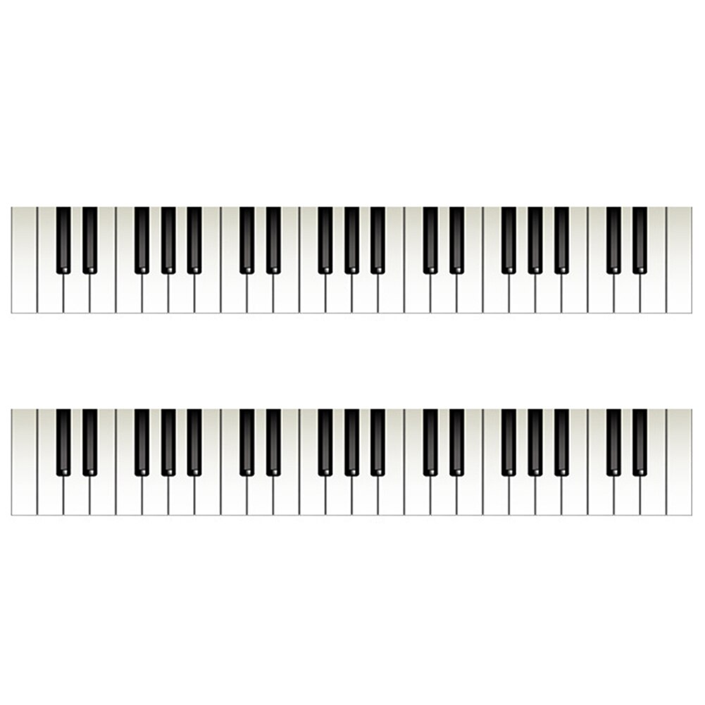 2 uds Piano teclado impermeable escaleras pegatinas calcomanía extraíble ornamento del hogar: Default Title