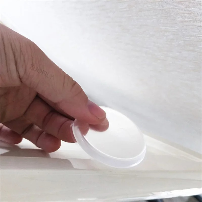 6 Stück Türgriff-Stoßstangenpolster, selbstklebend, transparent, Silikon, Wandschutz, Anti-stoßen, waschbar, wiederverwendbar, runder Türstopper